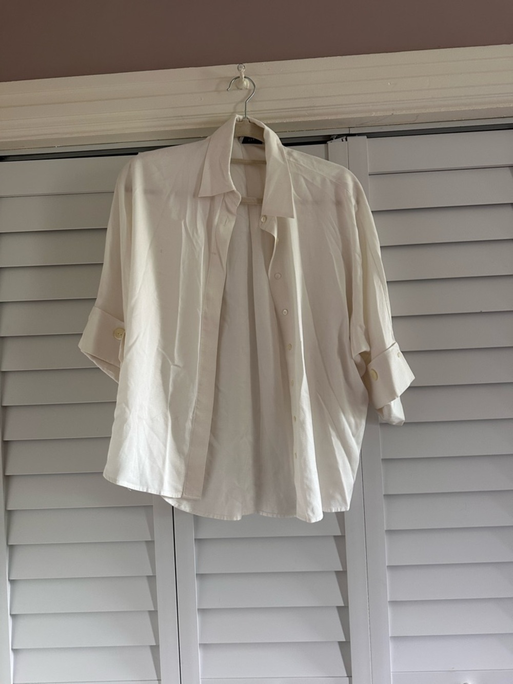 Classic Women's Button-Down Shirt - Ivory